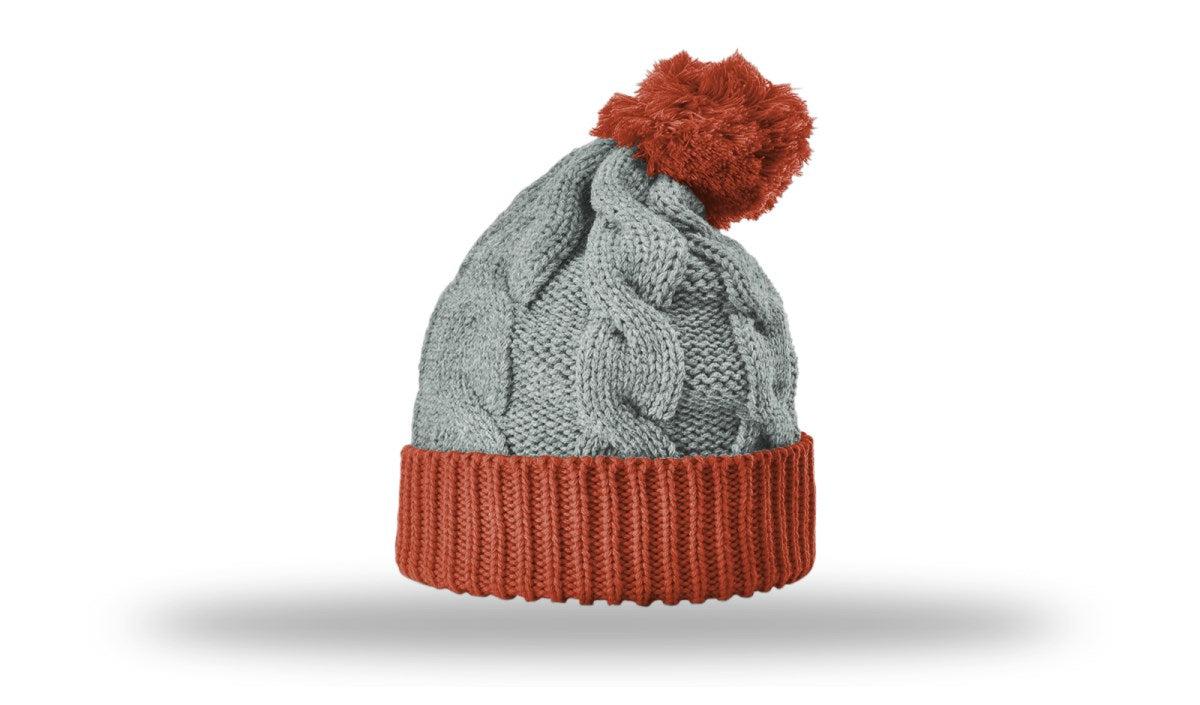 no-logo Richardson Chunk Twist Knit Beanie W/ Cuff & Pom-Richardson-Thread Logic