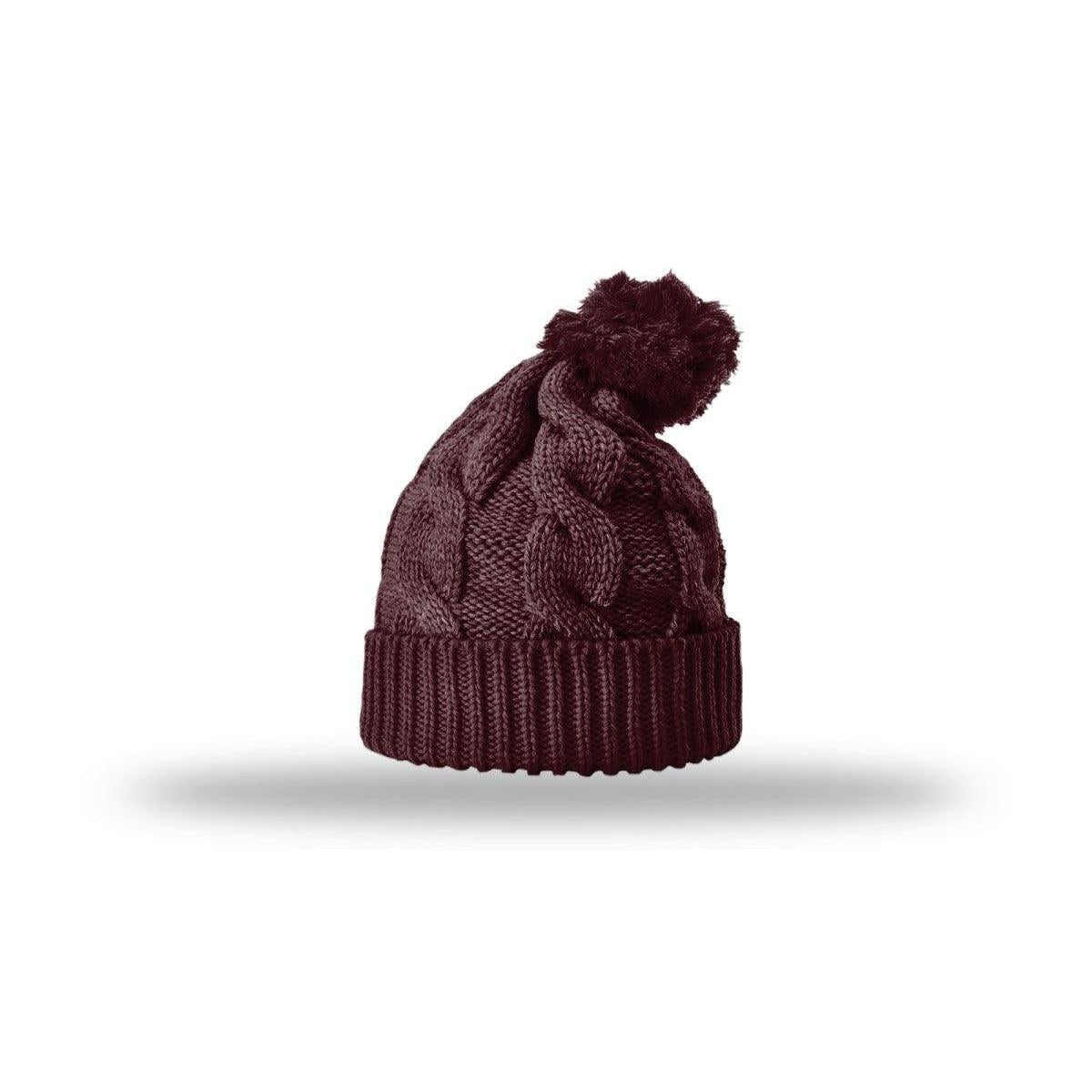 no-logo Richardson Chunk Twist Knit Beanie W/ Cuff & Pom-Richardson-Thread Logic