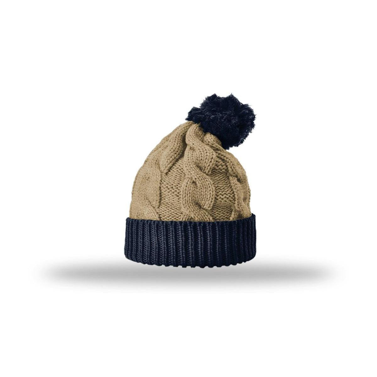 no-logo Richardson Chunk Twist Knit Beanie W/ Cuff & Pom-Richardson-Thread Logic