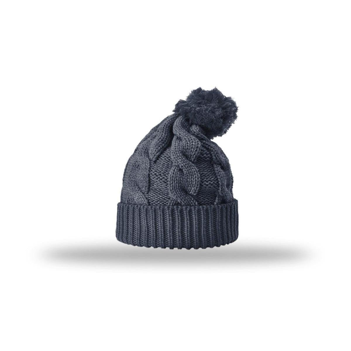 no-logo Richardson Chunk Twist Knit Beanie W/ Cuff & Pom-Richardson-Thread Logic