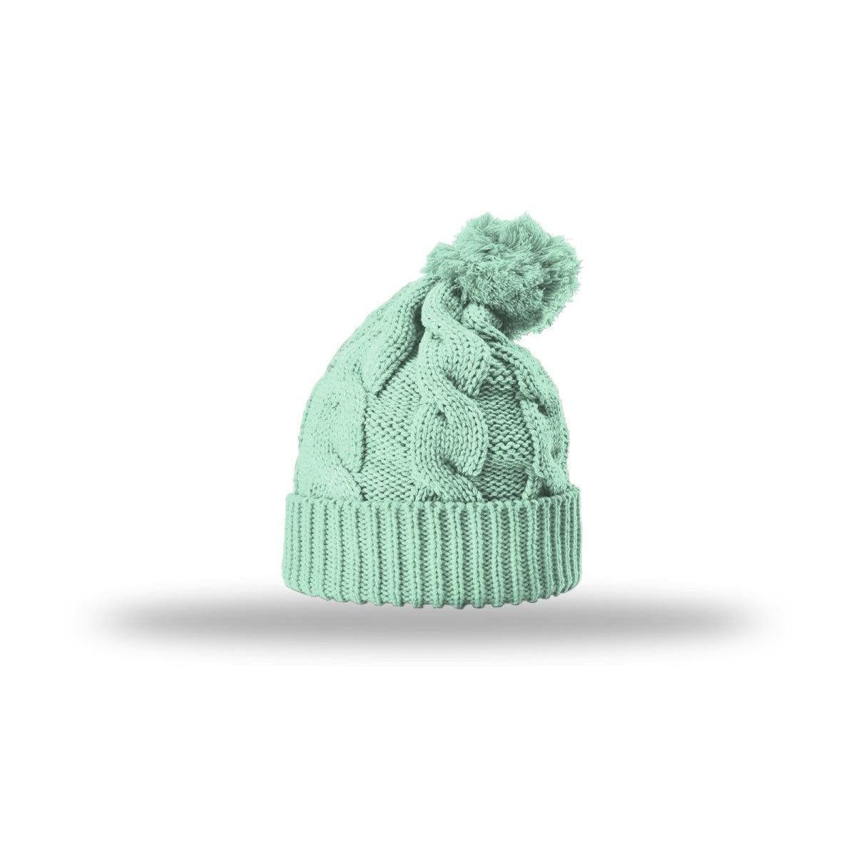 no-logo Richardson Chunk Twist Knit Beanie W/ Cuff & Pom-Richardson-Thread Logic