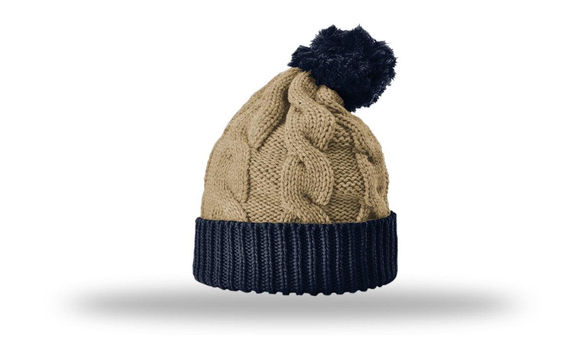 no-logo Richardson Chunk Twist Knit Beanie W/ Cuff & Pom-Richardson-Thread Logic