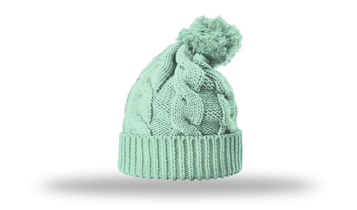 no-logo Richardson Chunk Twist Knit Beanie W/ Cuff & Pom-Richardson-Thread Logic
