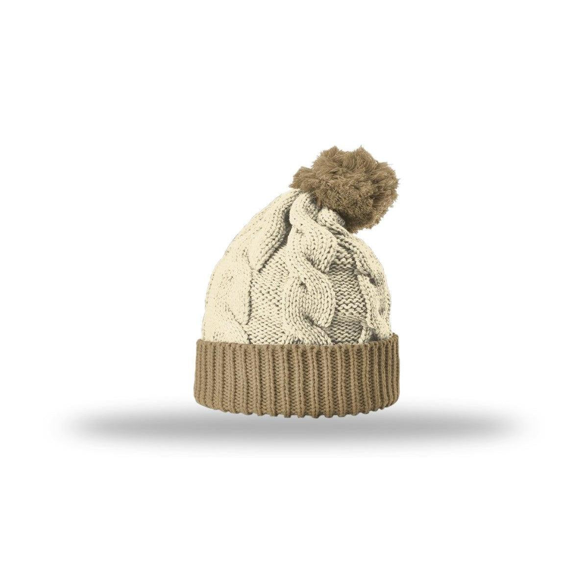 no-logo Richardson Chunk Twist Knit Beanie W/ Cuff & Pom-Richardson-Thread Logic