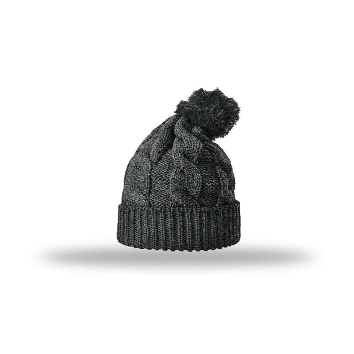 no-logo Richardson Chunk Twist Knit Beanie W/ Cuff & Pom-Richardson-Thread Logic