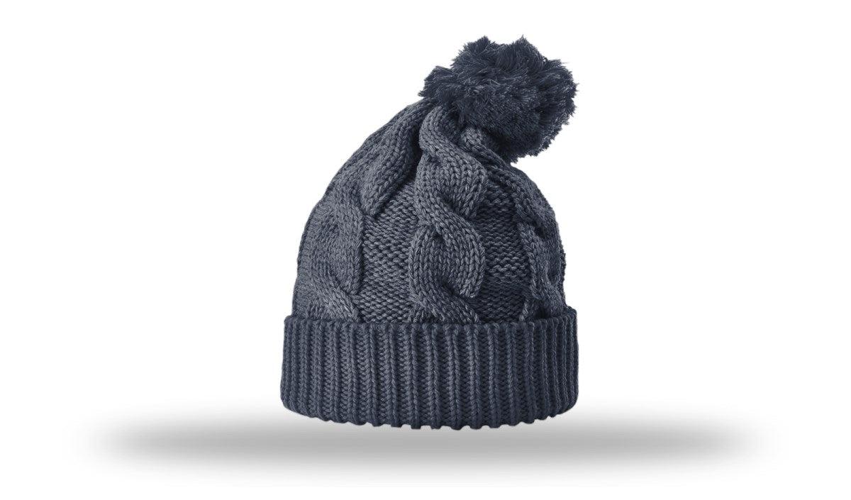 no-logo Richardson Chunk Twist Knit Beanie W/ Cuff & Pom-Richardson-Thread Logic