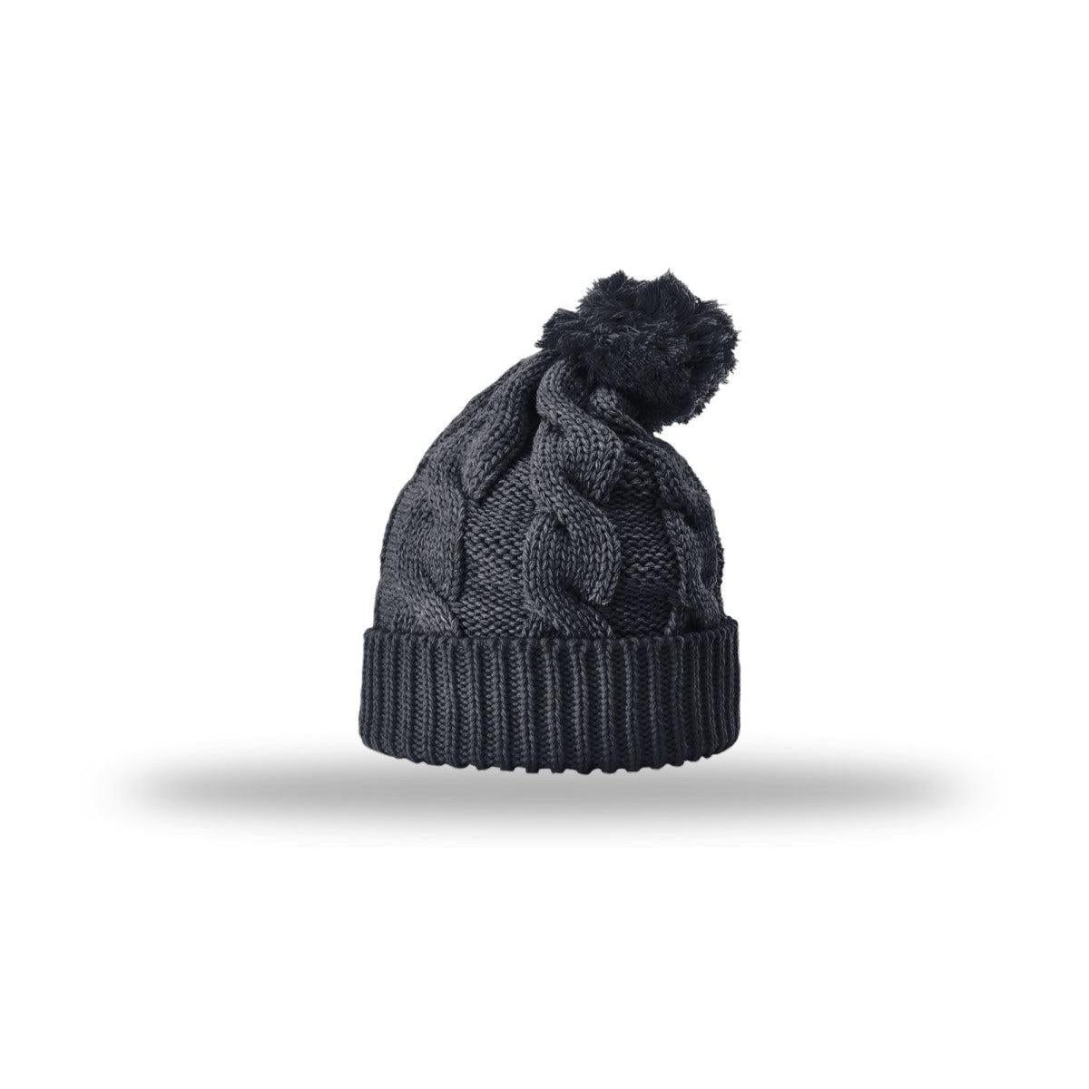 no-logo Richardson Chunk Twist Knit Beanie W/ Cuff & Pom-Richardson-Thread Logic
