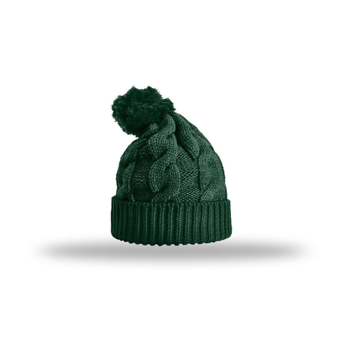 no-logo Richardson Chunk Twist Knit Beanie W/ Cuff & Pom-Richardson-Thread Logic