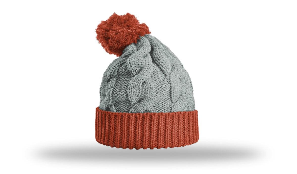 no-logo Richardson Chunk Twist Knit Beanie W/ Cuff & Pom-Richardson-Thread Logic