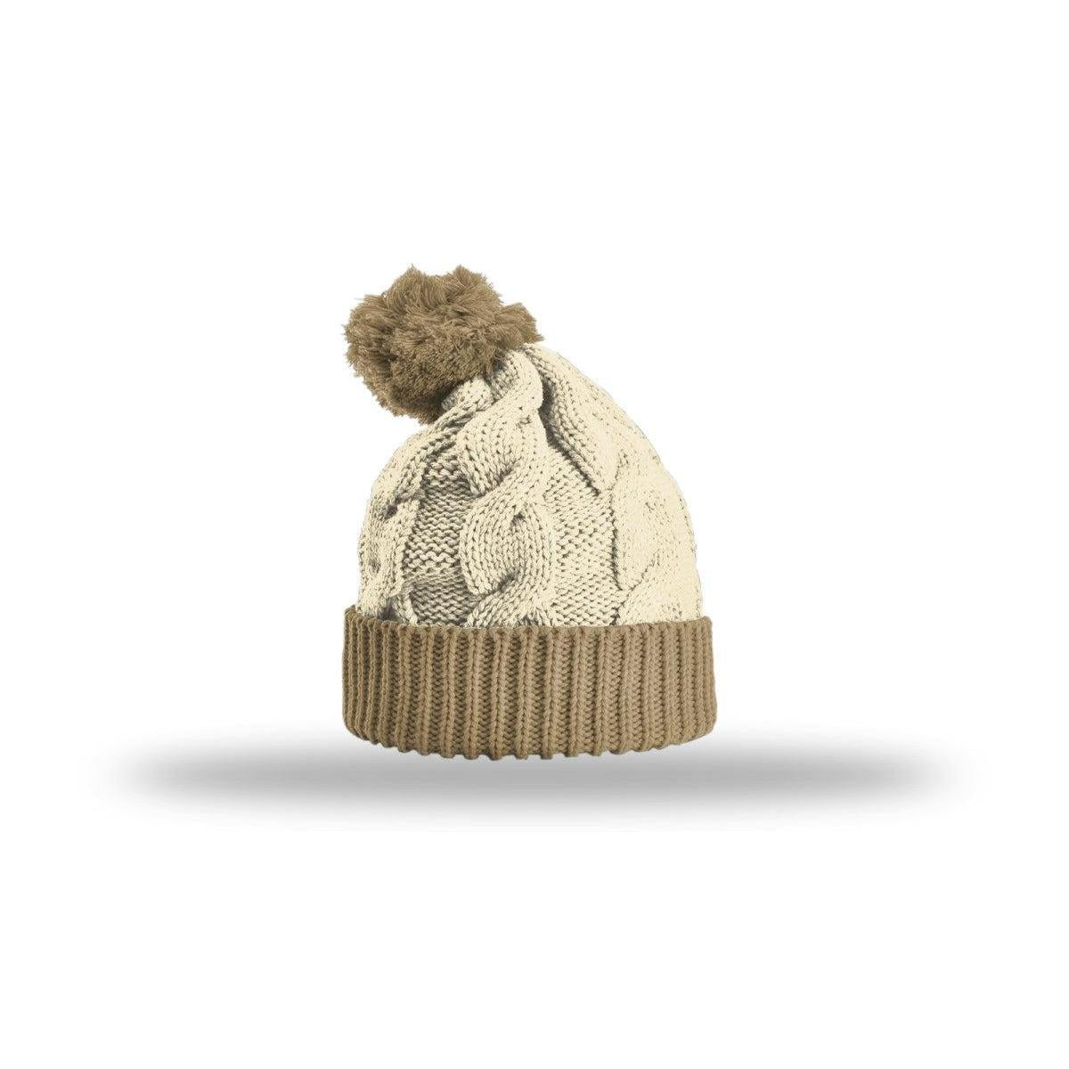 no-logo Richardson Chunk Twist Knit Beanie W/ Cuff & Pom-Richardson-Thread Logic