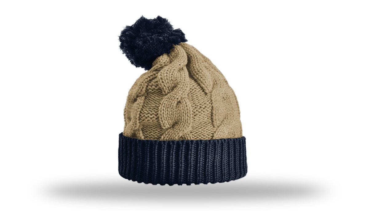 no-logo Richardson Chunk Twist Knit Beanie W/ Cuff & Pom-Richardson-Thread Logic