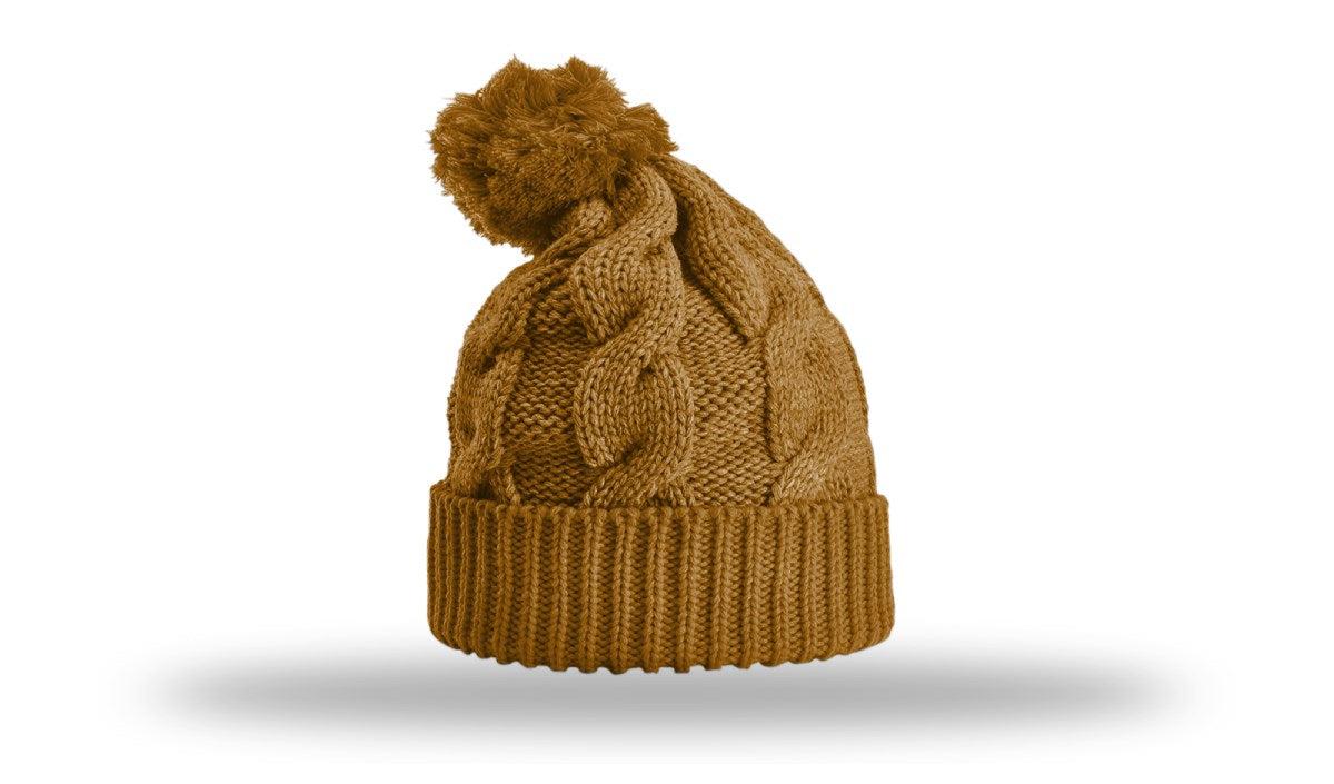 no-logo Richardson Chunk Twist Knit Beanie W/ Cuff & Pom-Richardson-Thread Logic