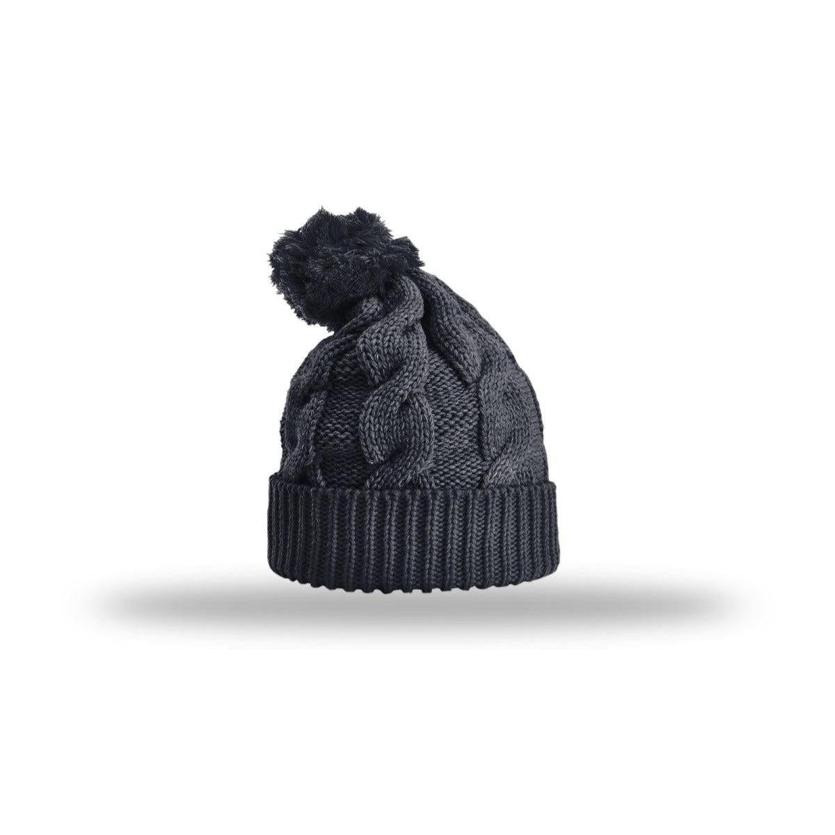 no-logo Richardson Chunk Twist Knit Beanie W/ Cuff & Pom-Richardson-Thread Logic