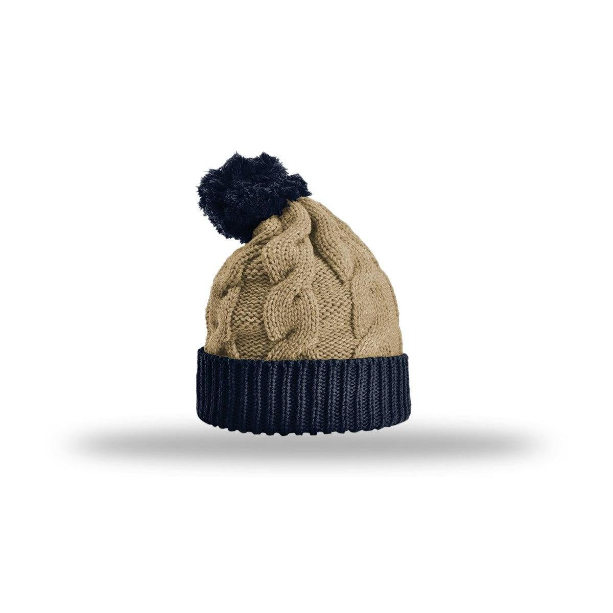 no-logo Richardson Chunk Twist Knit Beanie W/ Cuff & Pom-Richardson-Thread Logic