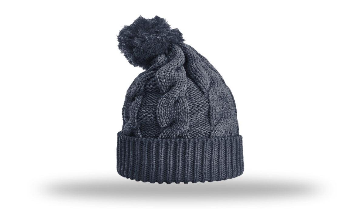 no-logo Richardson Chunk Twist Knit Beanie W/ Cuff & Pom-Richardson-Thread Logic