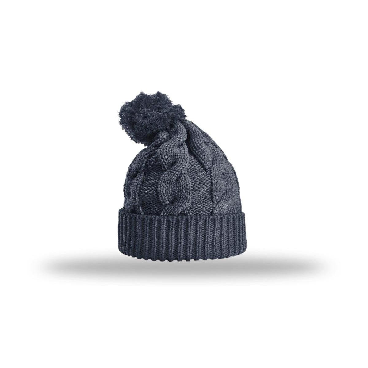 no-logo Richardson Chunk Twist Knit Beanie W/ Cuff & Pom-Richardson-Thread Logic