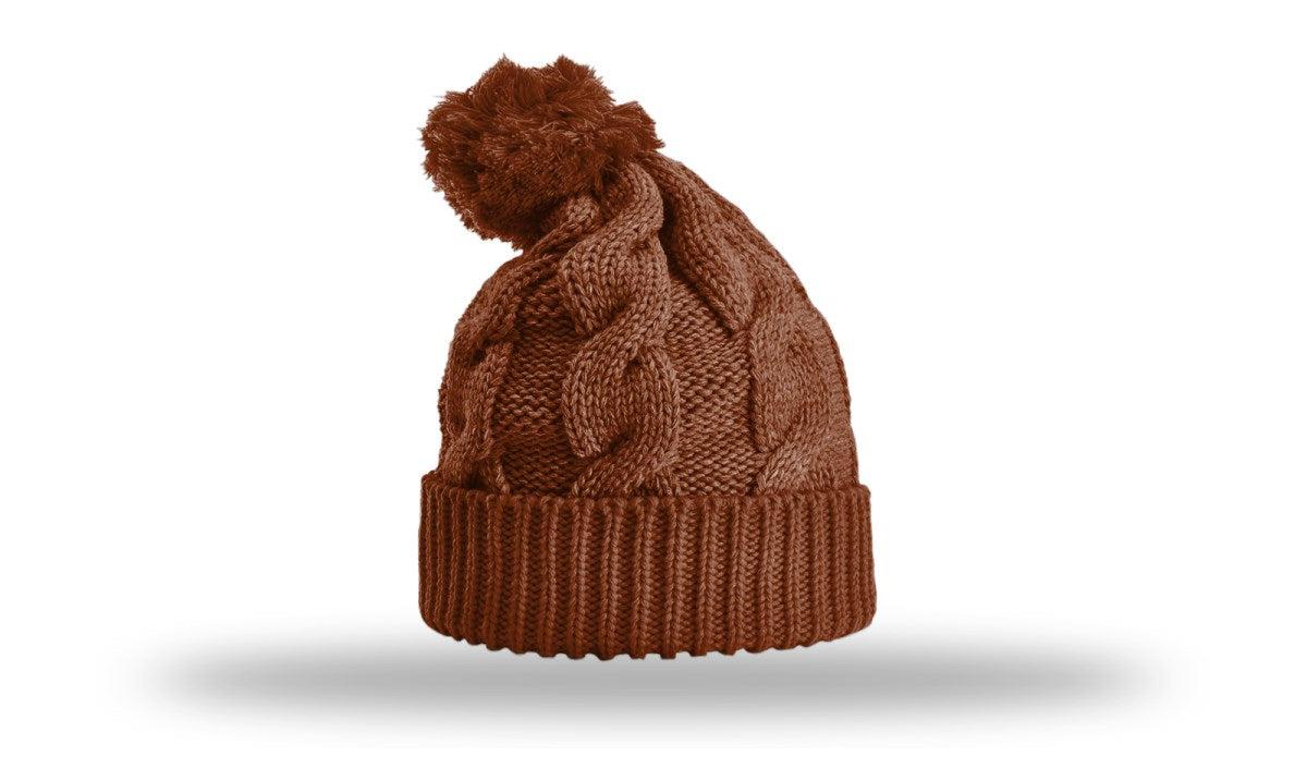 no-logo Richardson Chunk Twist Knit Beanie W/ Cuff & Pom-Richardson-Thread Logic