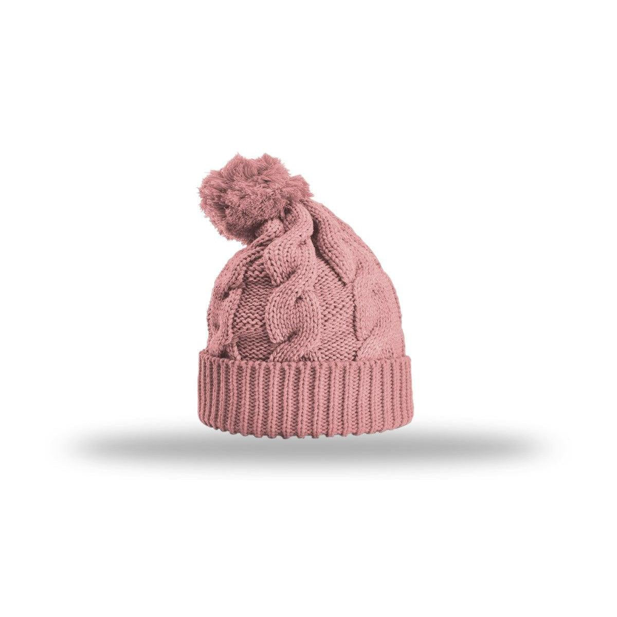 no-logo Richardson Chunk Twist Knit Beanie W/ Cuff & Pom-Richardson-Thread Logic