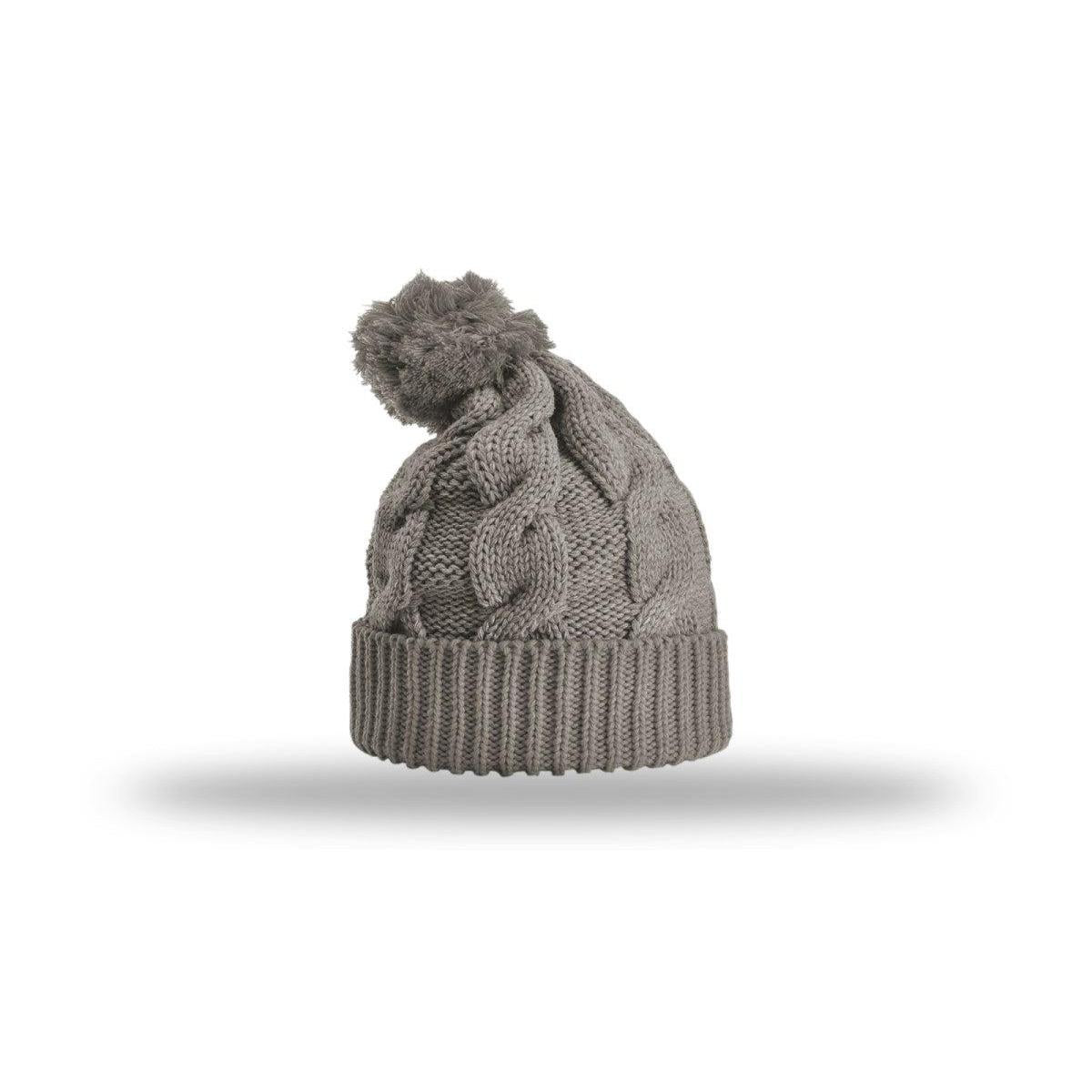 no-logo Richardson Chunk Twist Knit Beanie W/ Cuff & Pom-Richardson-Thread Logic