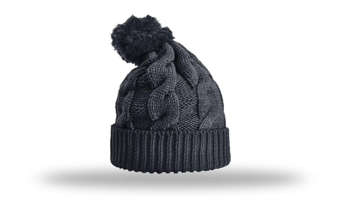 no-logo Richardson Chunk Twist Knit Beanie W/ Cuff & Pom-Richardson-Thread Logic
