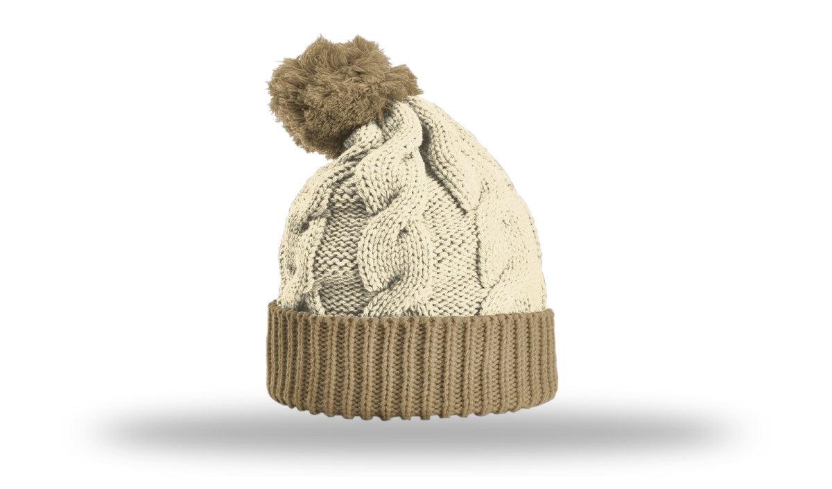 no-logo Richardson Chunk Twist Knit Beanie W/ Cuff & Pom-Richardson-Thread Logic