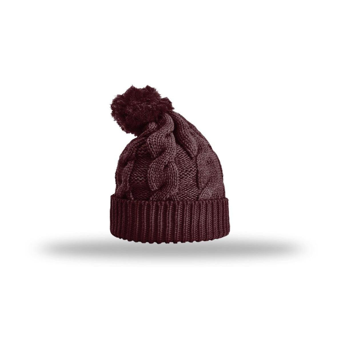 no-logo Richardson Chunk Twist Knit Beanie W/ Cuff & Pom-Richardson-Thread Logic