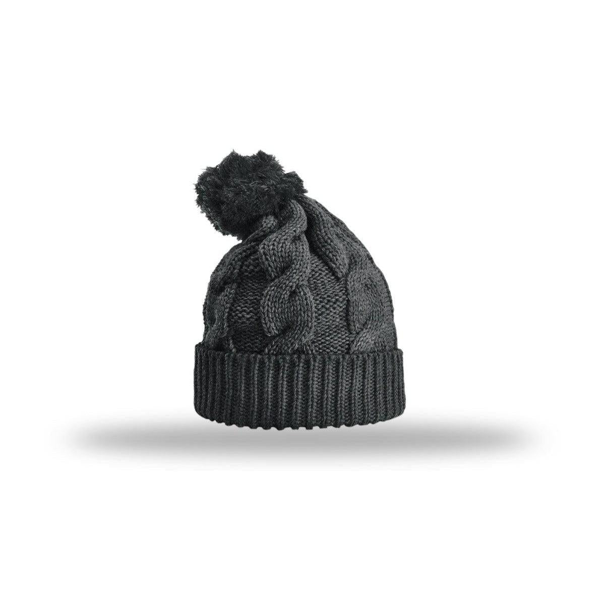 no-logo Richardson Chunk Twist Knit Beanie W/ Cuff & Pom-Richardson-Thread Logic