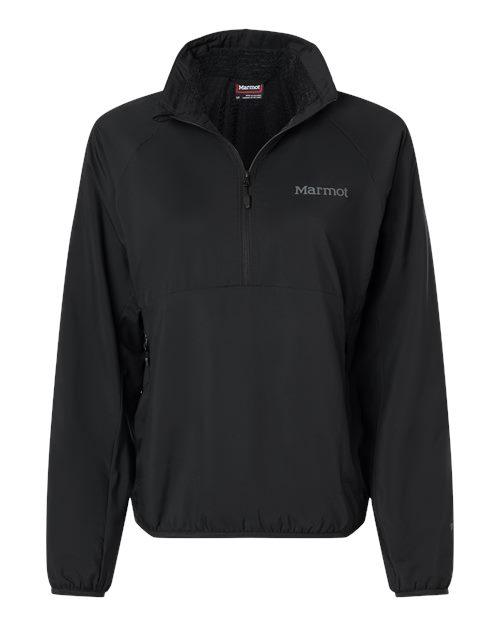 logo-left Marmot WoAerothermal Soft Shell Quarter-Zip Pullover-Marmot-Black-XS-Thread Logic