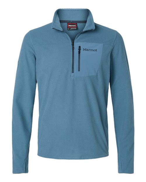 logo-left Marmot Air Fleece Quarter-Zip Pullover-Marmot-Summer Storm-S-Thread Logic