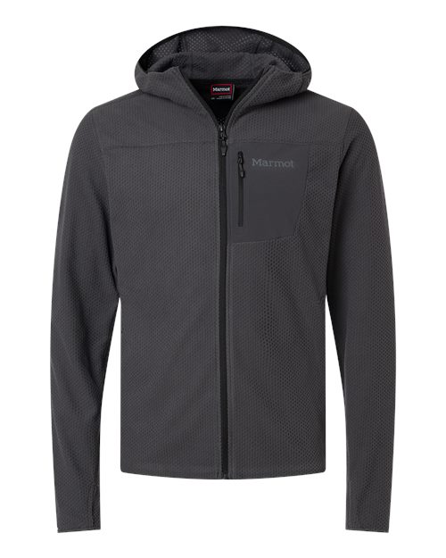 logo-left Marmot Air Fleece Hooded Jacket-Marmot-Blackened-S-Thread Logic