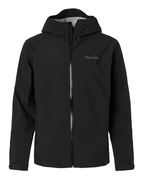 logo-left Marmot PreCip Evo Flex Hooded Jacket-Marmot-Black-S-Thread Logic