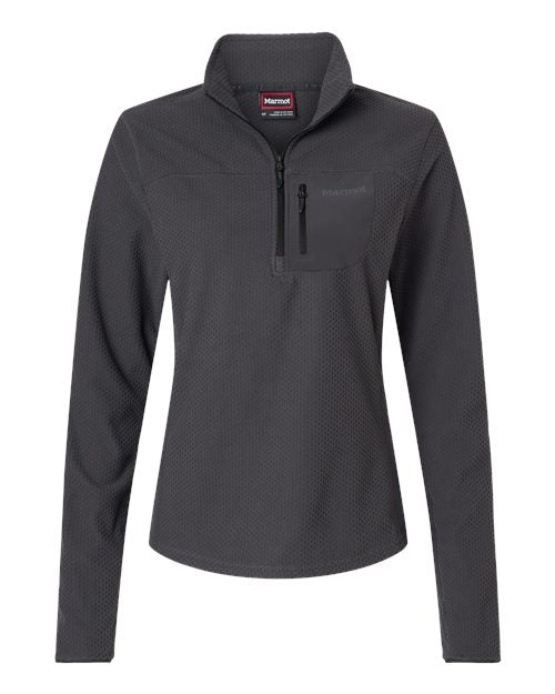 logo-left Marmot WoAir Fleece Quarter-Zip Pullover-Marmot-Blackened-XS-Thread Logic