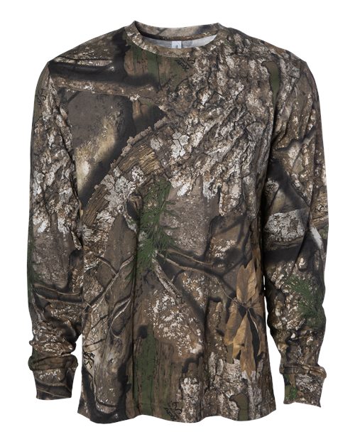 logo-left Independent Trading Co. Unisex Premium Long Sleeve T-Shirt-Independent Trading Co.-Realtree APX Camo-XS-Thread Logic
