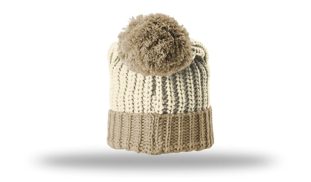 no-logo Richardson Chunk Cable Beanie W/ Cuff & Pom-Richardson-Thread Logic