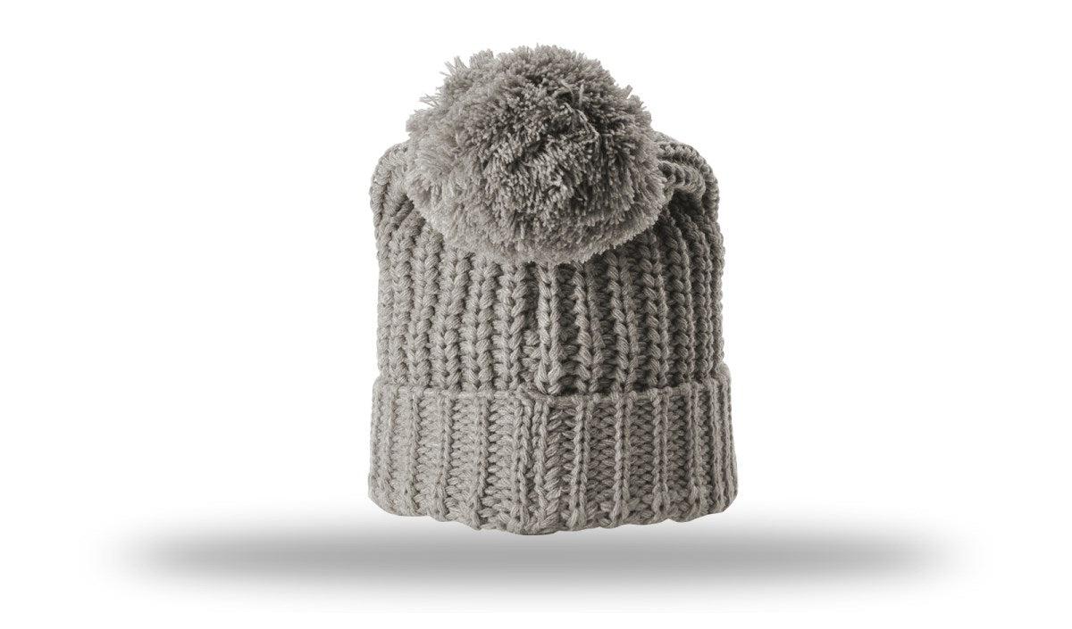 no-logo Richardson Chunk Cable Beanie W/ Cuff & Pom-Richardson-Thread Logic