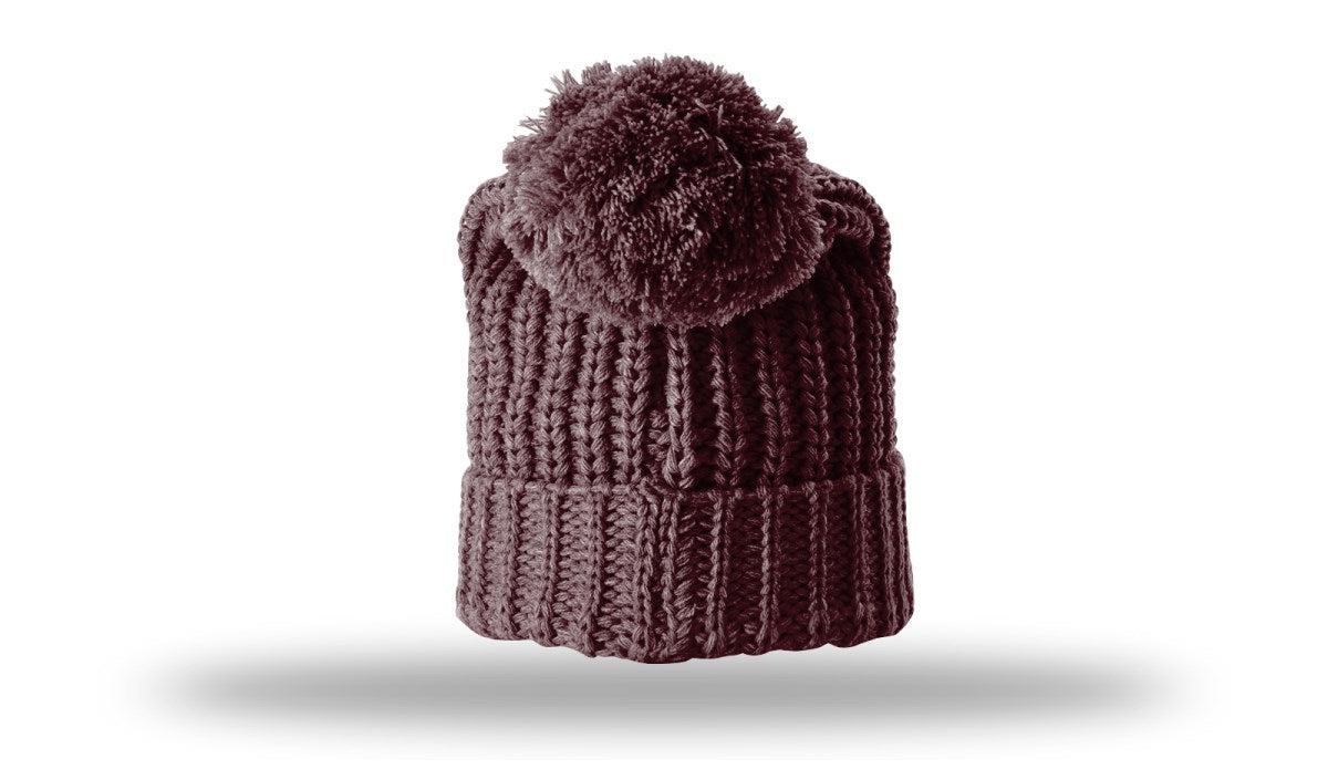 no-logo Richardson Chunk Cable Beanie W/ Cuff & Pom-Richardson-Thread Logic
