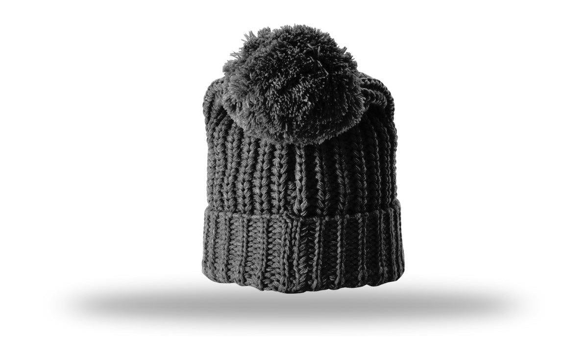 no-logo Richardson Chunk Cable Beanie W/ Cuff & Pom-Richardson-Thread Logic