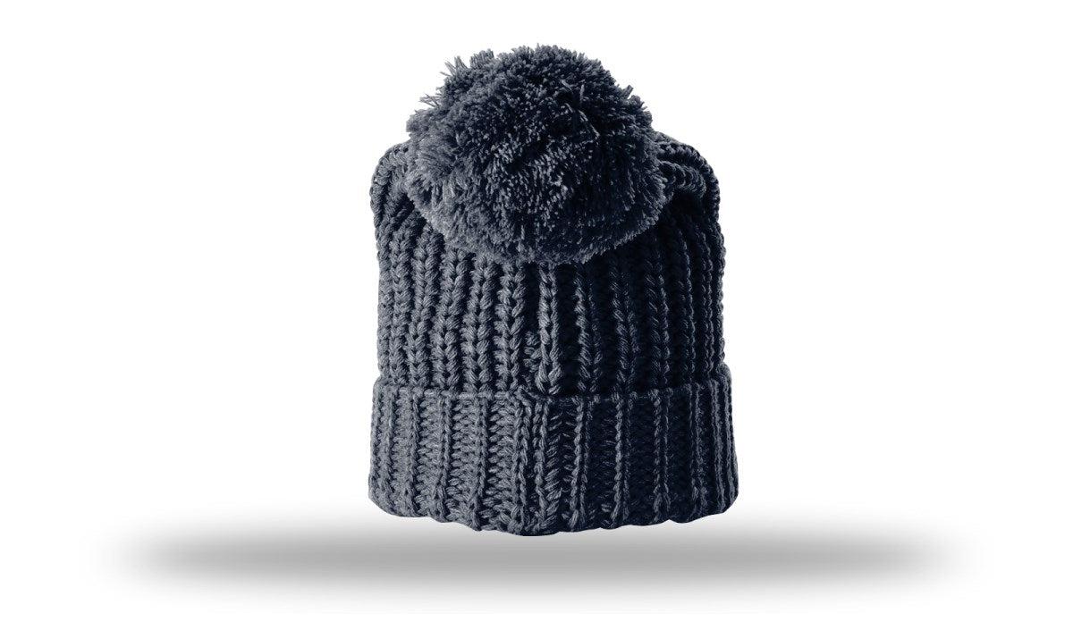 no-logo Richardson Chunk Cable Beanie W/ Cuff & Pom-Richardson-Thread Logic