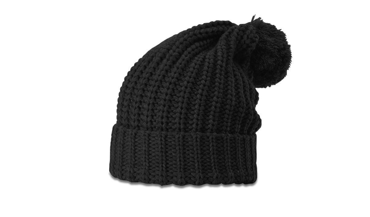no-logo Richardson Chunk Cable Beanie W/ Cuff & Pom-Richardson-Thread Logic