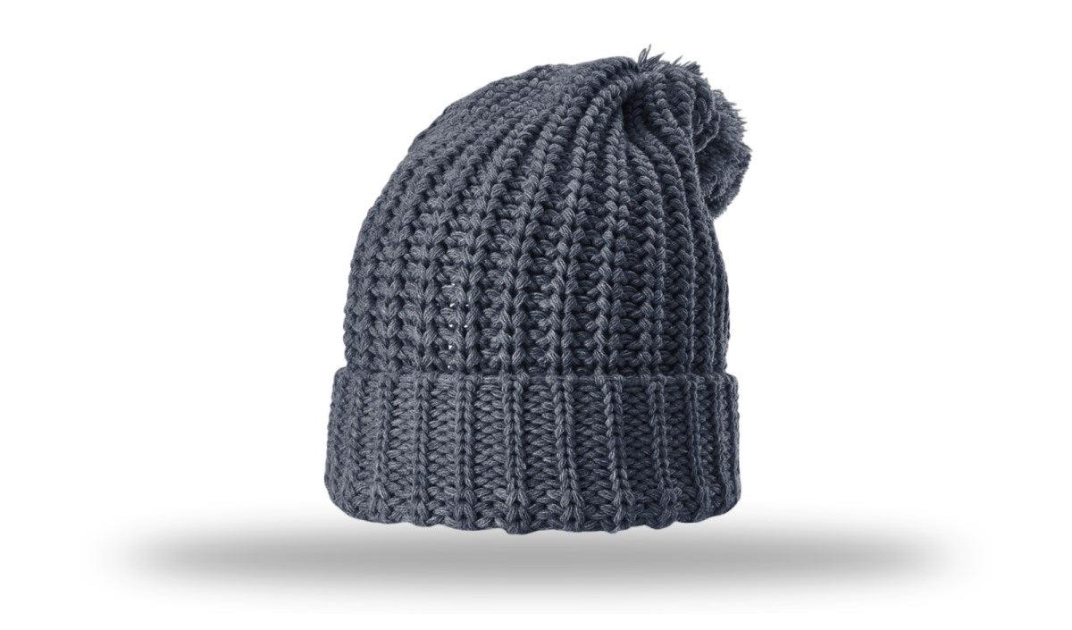 Richardson Chunk Cable Beanie W/ Cuff & Pom