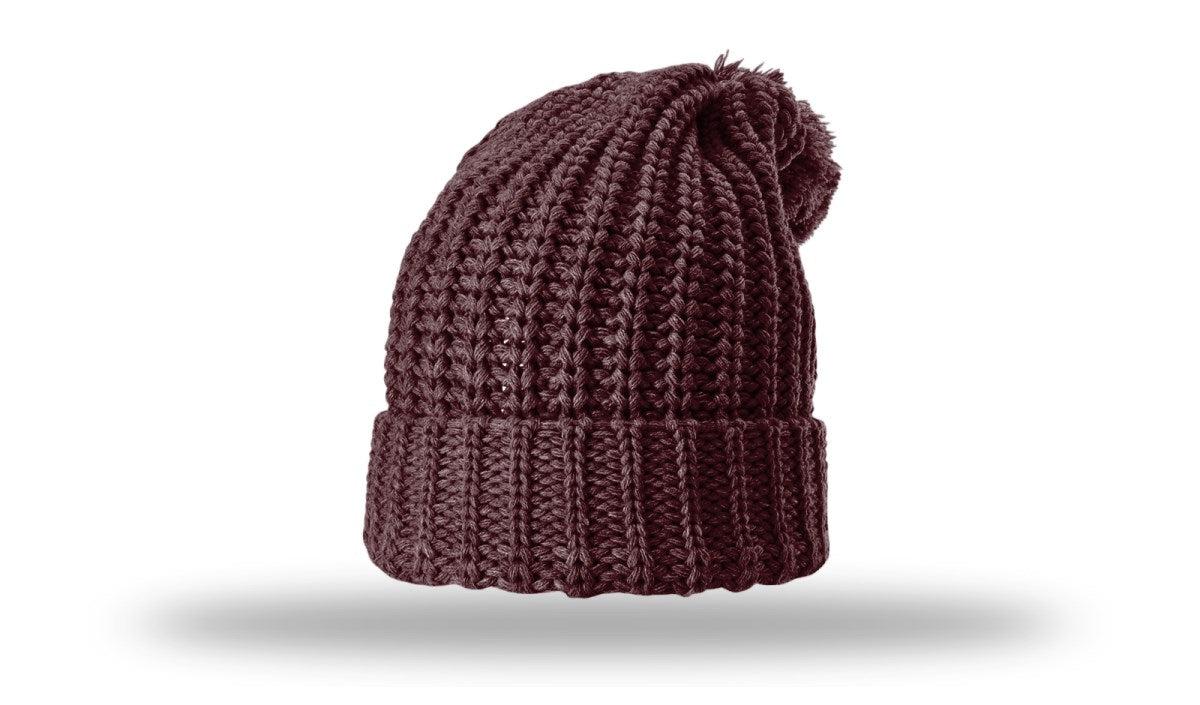 Richardson Chunk Cable Beanie W/ Cuff & Pom