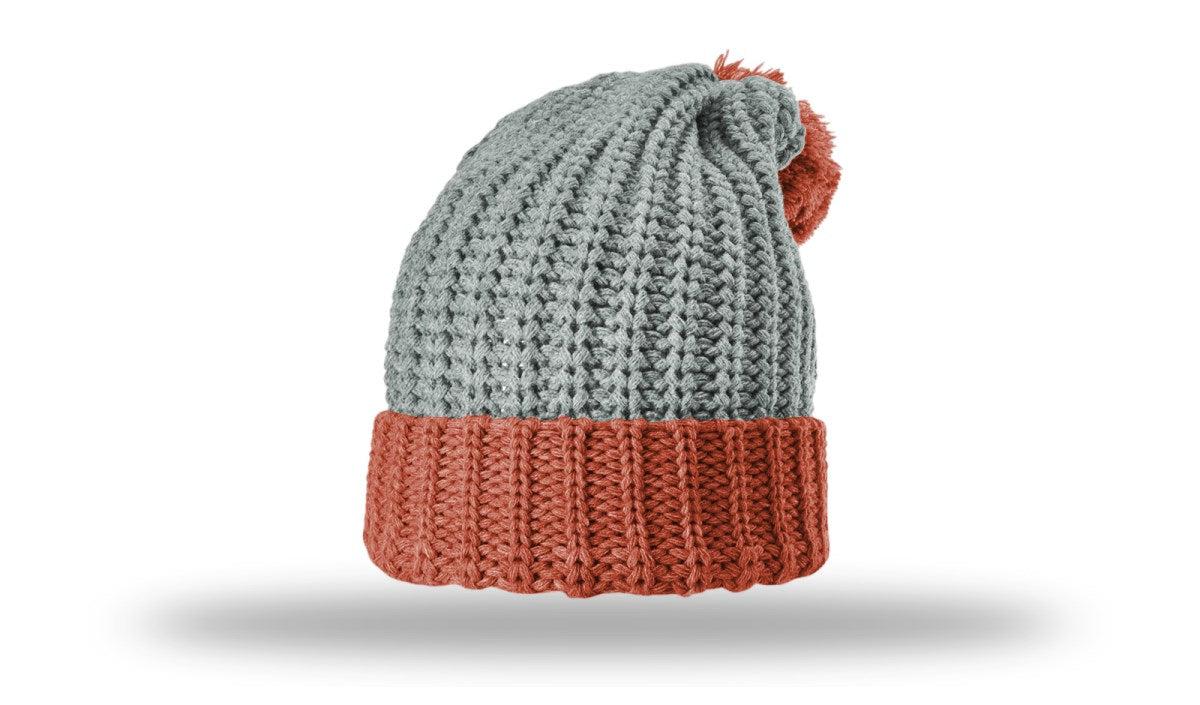 Richardson Chunk Cable Beanie W/ Cuff & Pom