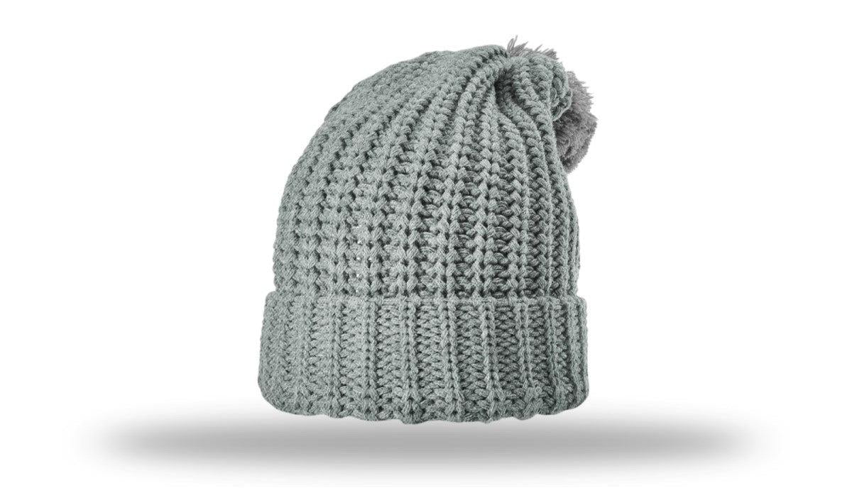 Richardson Chunk Cable Beanie W/ Cuff & Pom