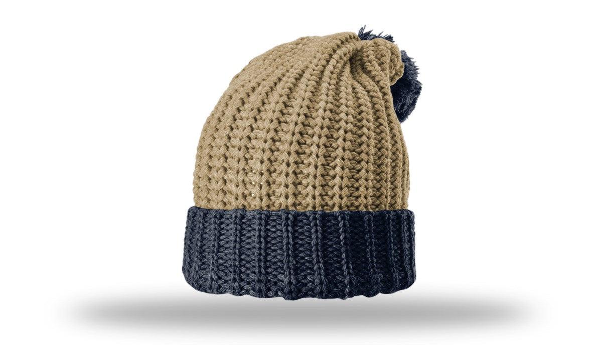 Richardson Chunk Cable Beanie W/ Cuff & Pom