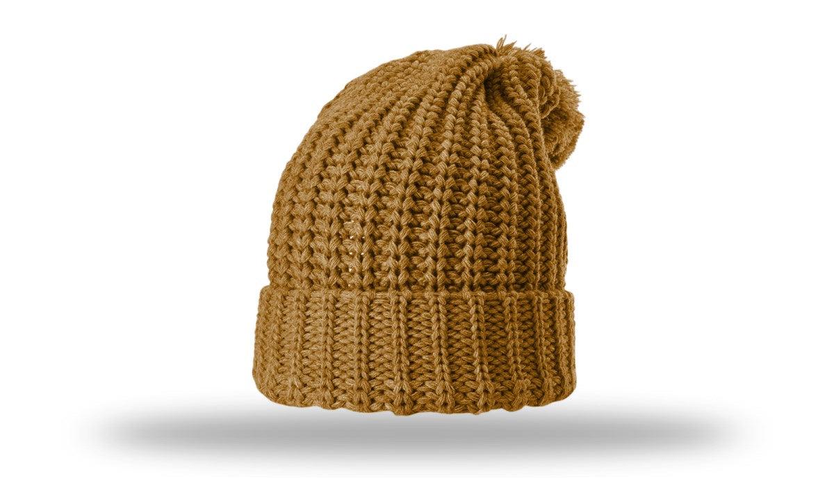 Richardson Chunk Cable Beanie W/ Cuff & Pom