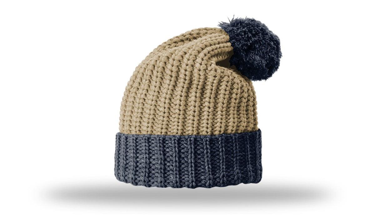 no-logo Richardson Chunk Cable Beanie W/ Cuff & Pom-Richardson-Thread Logic