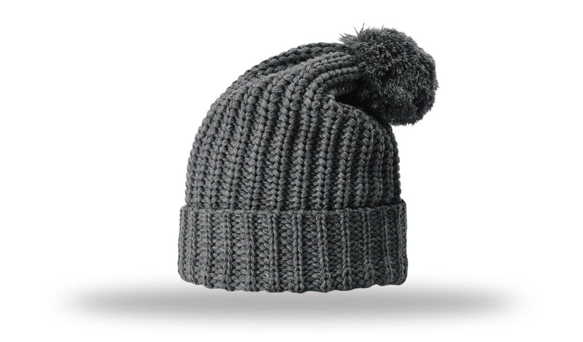 no-logo Richardson Chunk Cable Beanie W/ Cuff & Pom-Richardson-Thread Logic