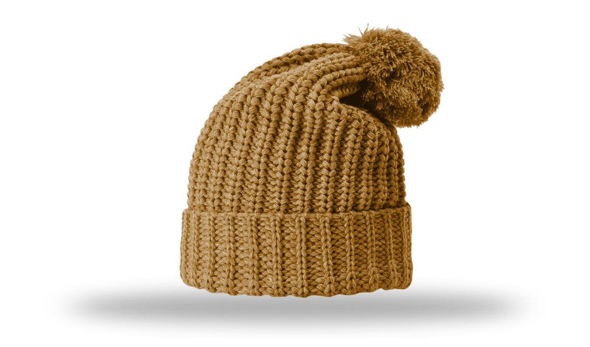no-logo Richardson Chunk Cable Beanie W/ Cuff & Pom-Richardson-Thread Logic