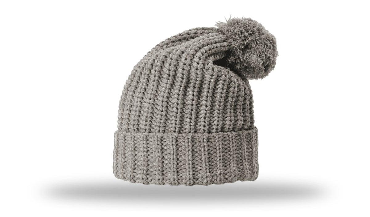 no-logo Richardson Chunk Cable Beanie W/ Cuff & Pom-Richardson-Thread Logic