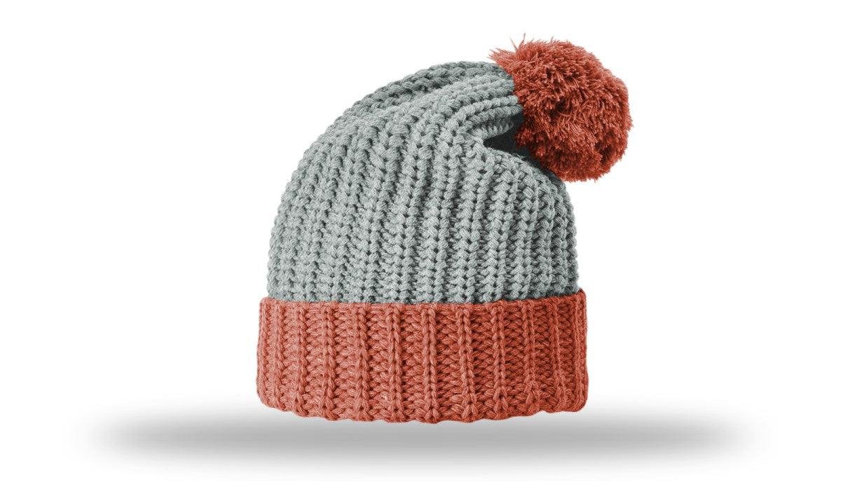 no-logo Richardson Chunk Cable Beanie W/ Cuff & Pom-Richardson-Thread Logic